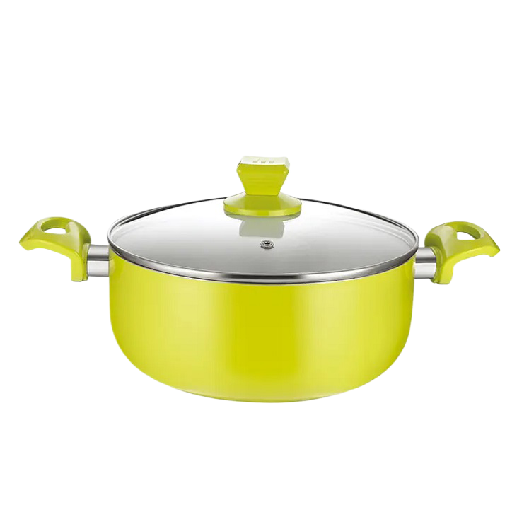Healthy Safety Induction Stone-Derived Coating Press Aluminum Mable New Design Nonstick Cookware Sets