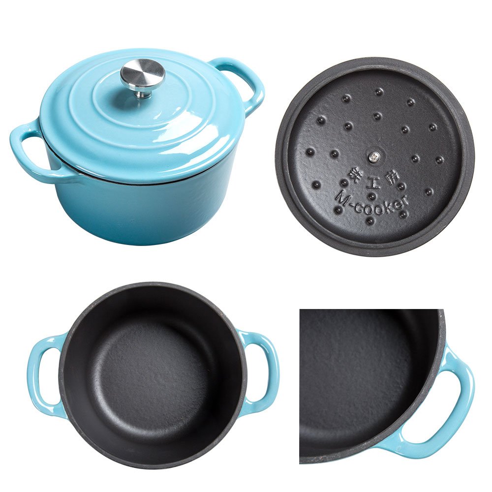 Best Round Cast Iron Enamel Coating Kitchen Dinner Cooking Cuisine Soup Pots And Pans Cookware Sets