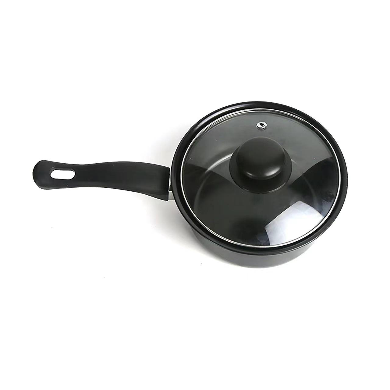 Hotel Kitchen Metal Cast Iron Cookware Bulk Packing Non Stick Cooking Pot Cookware Set With Glass Lid