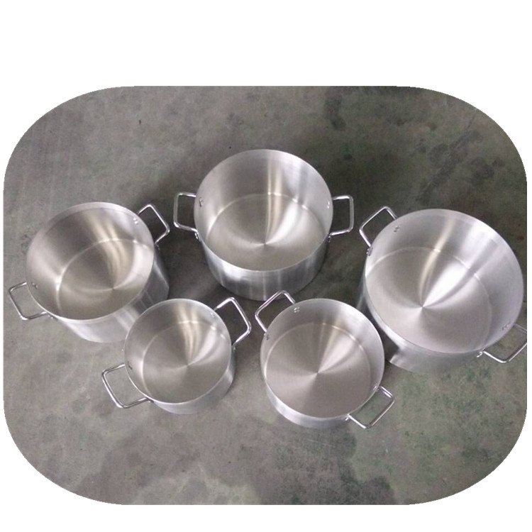 5PCS ALUMINUM SATIN FINISHED COOKING POT 24/27/30/33/35CM COOKWARE SET