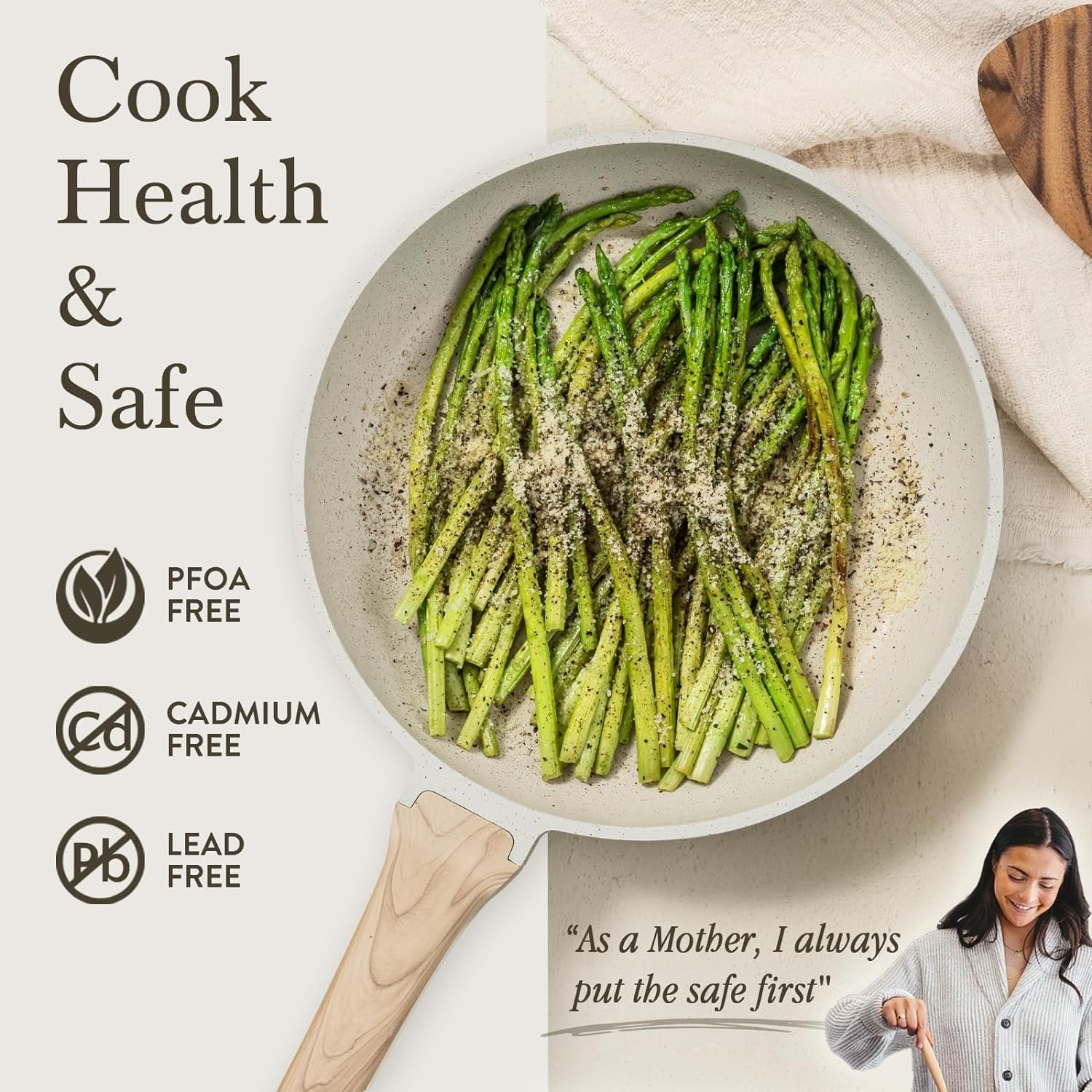 Pots and Pans Set Nonstick Cookware Set Kitchen Cooking Set with Utensil and Pan Protectors PFOS and PFOA Free