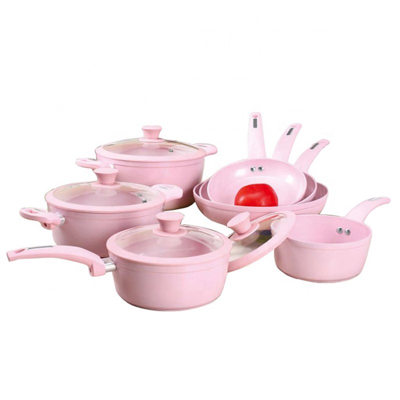 China Cookware Factory Foegrd Pan and Pot Sets Customized Ceramic Nonstick Cookware Set