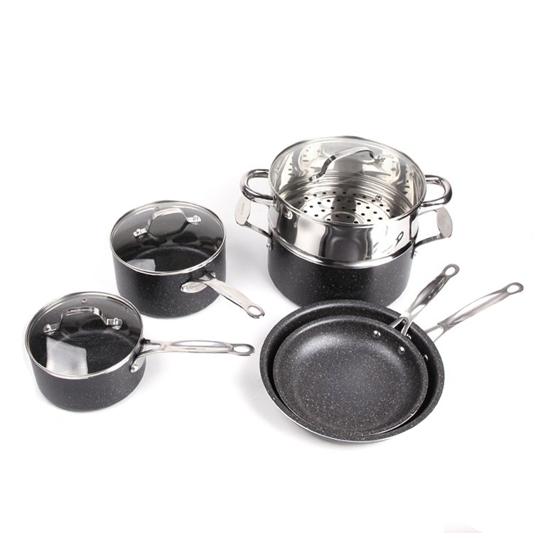 Home Kitchen Cooking Modern Design Nonstick CookWare Set Restaurant Used Sauce Pan Series cookware set