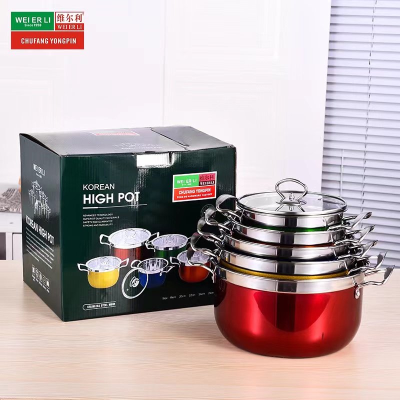 Factory Hot selling 10 pieces aluminium pots sets cooking cookware Glam granite cookware set