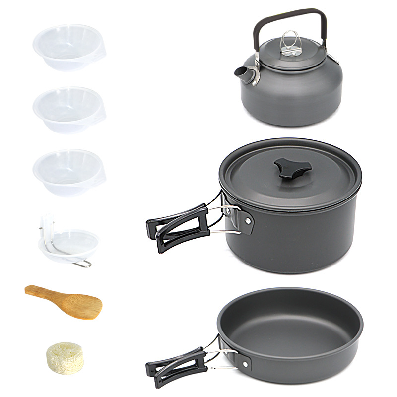 Durable Popular Camp Aluminum Home Cooking Non Stick Coated Variety Cookware Set Forged Cookware For Camping