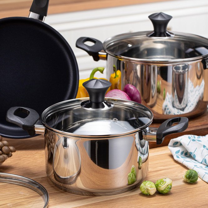 10pcs Stainless Steel Multifunctional Cooking Pot and Pan Cookware Kitchenware Cookware Set