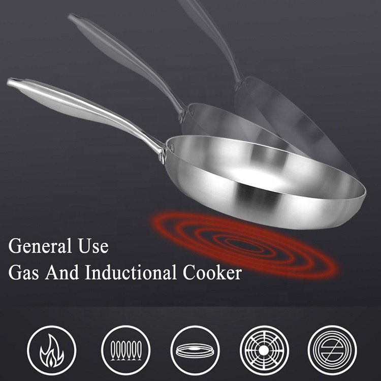 TIANXING Kitchen Restaurant Induction Gas Non Stick Pots Cookware Set Nonstick Pan Skillet Stainless Steel Frying Pan Set Of Pan