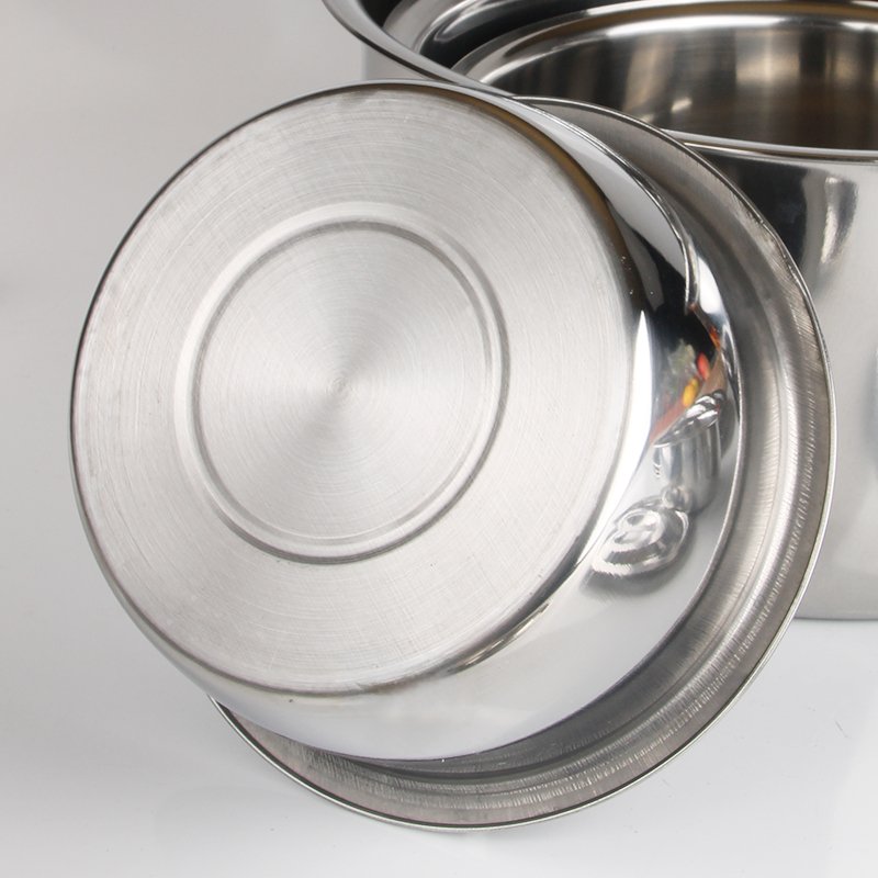 10pcs Thai Cooking Pot Set Wholesale Kitchen Stainless Steel Stock Pot With Cover Camping Cookware Sets