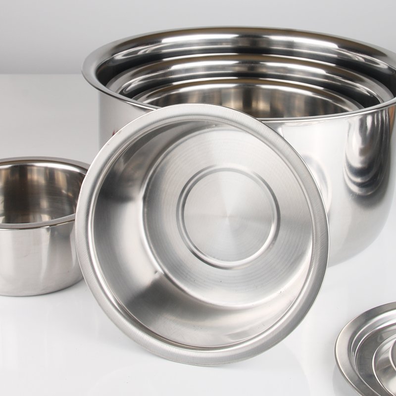 10pcs Thai Cooking Pot Set Wholesale Kitchen Stainless Steel Stock Pot With Cover Camping Cookware Sets