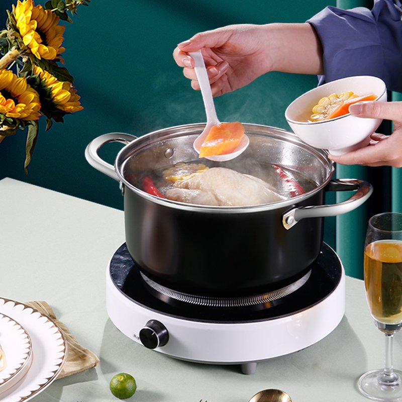 Hotsale 8pcs Sus410 Stainless Steel Soup & Stock Pots Ollas Cassroles Black Cookware Set Non Stick