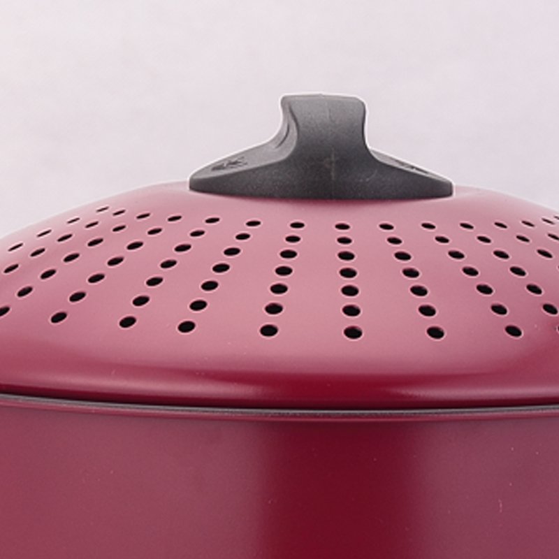 2022High Quality carbon steel Kitchenware Nonstick Coating pasta pot and pan with lid Cookware Sets