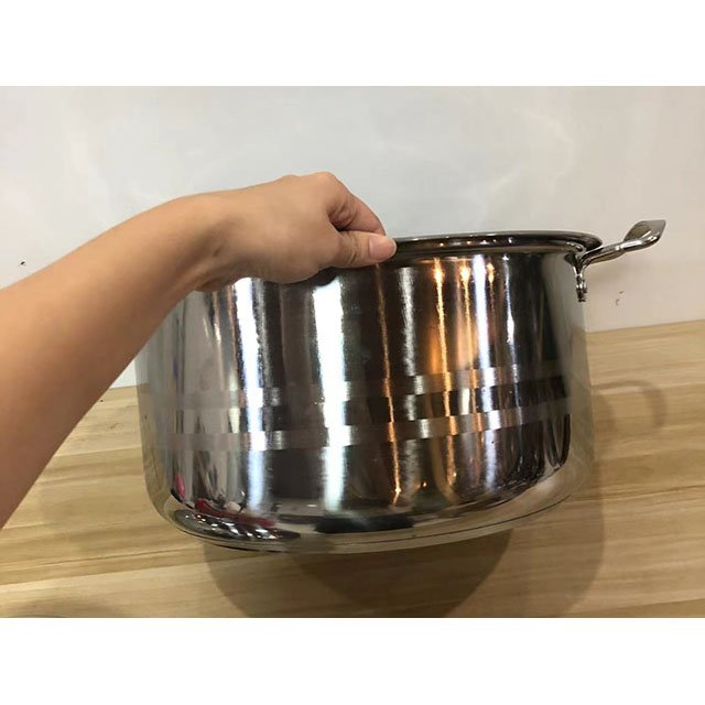 Double Bottom Cooking Pot Set Stainless Steel Cooking Pot Cookware Set 4 Pieces with Magnetic