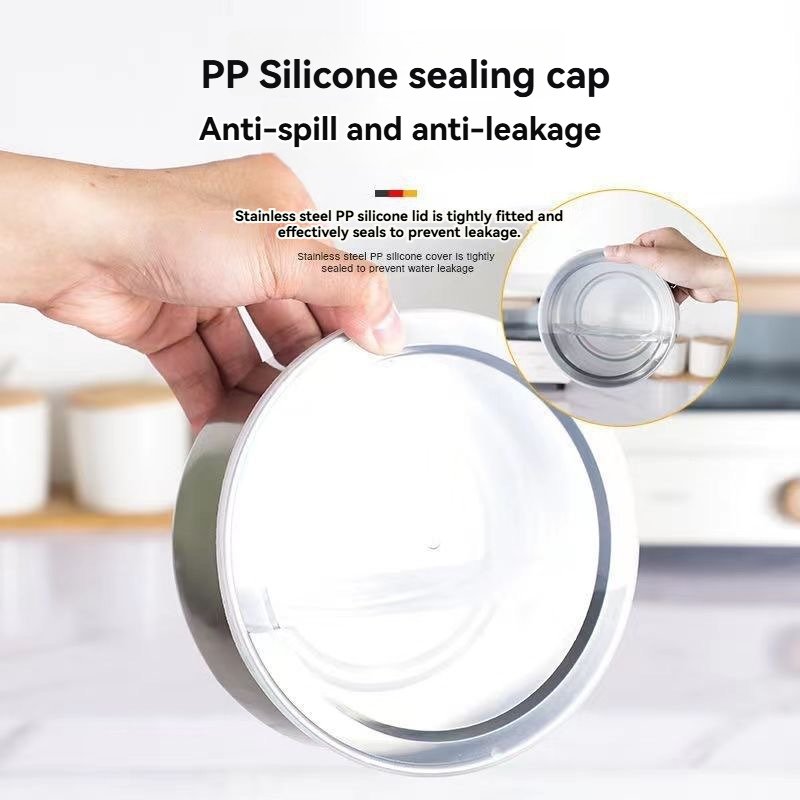 5 Pcs Home Use Insulated Stainless Steel Food Warmer Casserole With Lid Hot Pot Container Food Dishes Cookware Sets