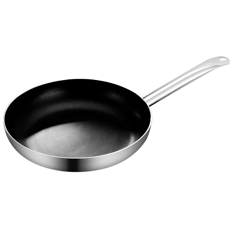 Customized Wok Pan Cooking Non Stick Cookware Sets Egg Frying Pan Omelet Steak 40cm Silver Aluminum Alloy Non-stick Fry Pan