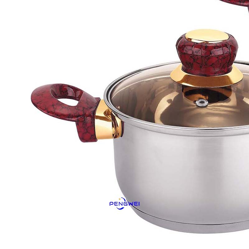 Pengwei Dessini Cookware Set 6pcs Bakelite Handle Pot Set Cookware Set Cooking