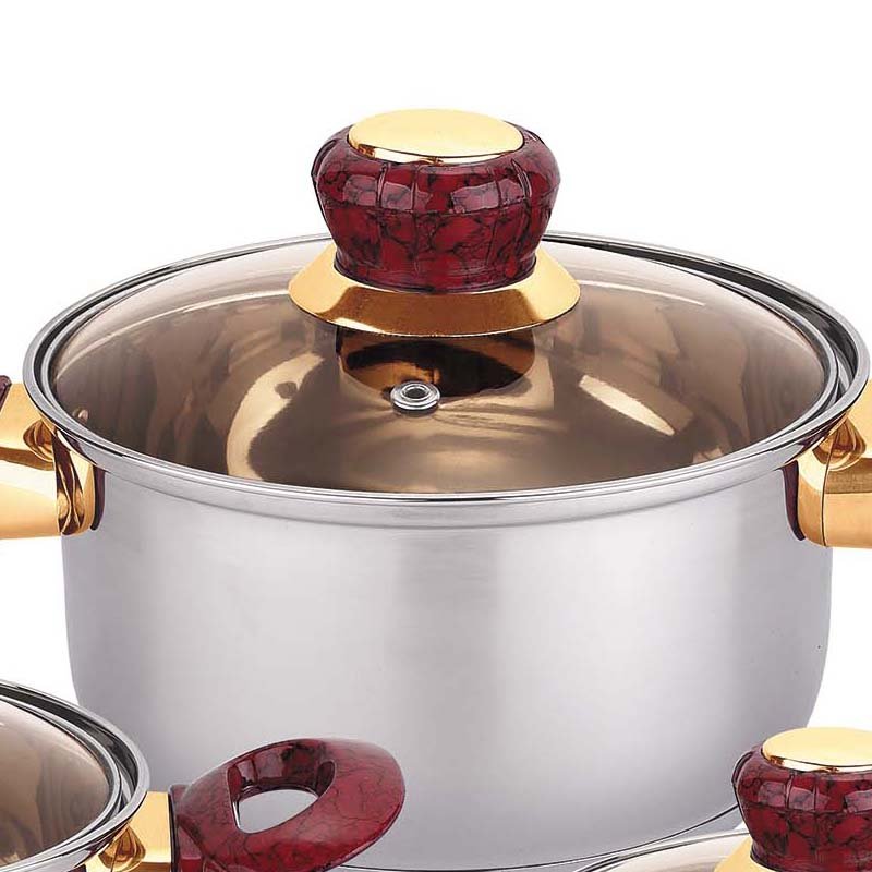Pengwei Dessini Cookware Set 6pcs Bakelite Handle Pot Set Cookware Set Cooking