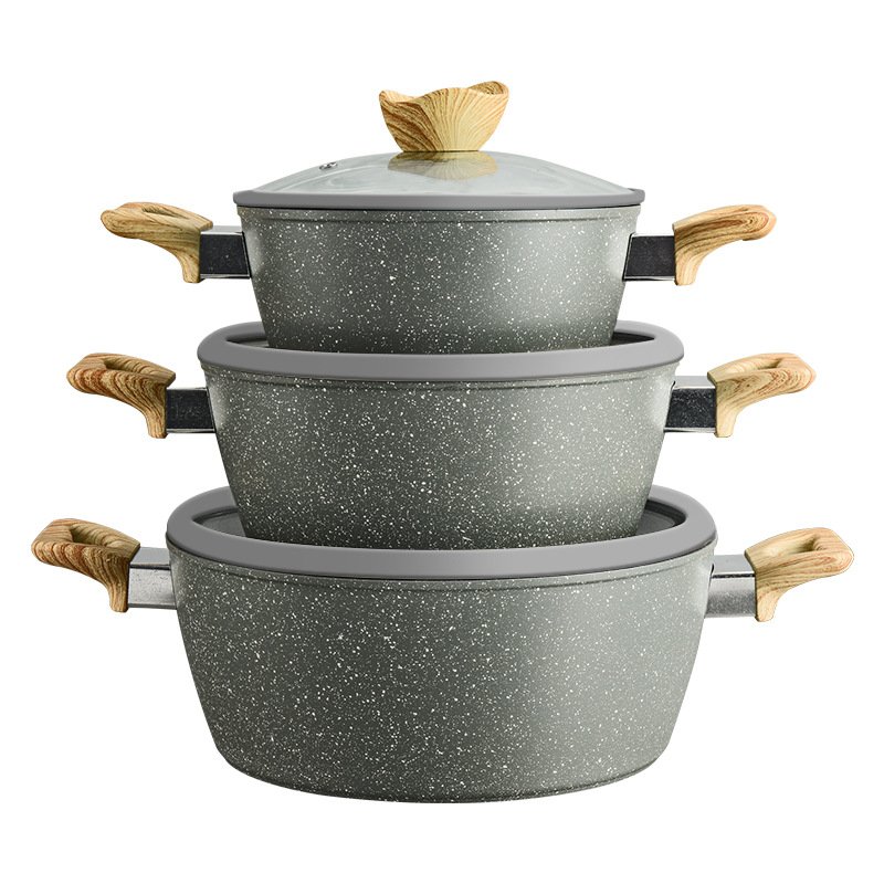 10pcs Non Stick Pots Cookware Set Cooking Aluminum Cooking Pot Set Non-Stick Cookware Granite