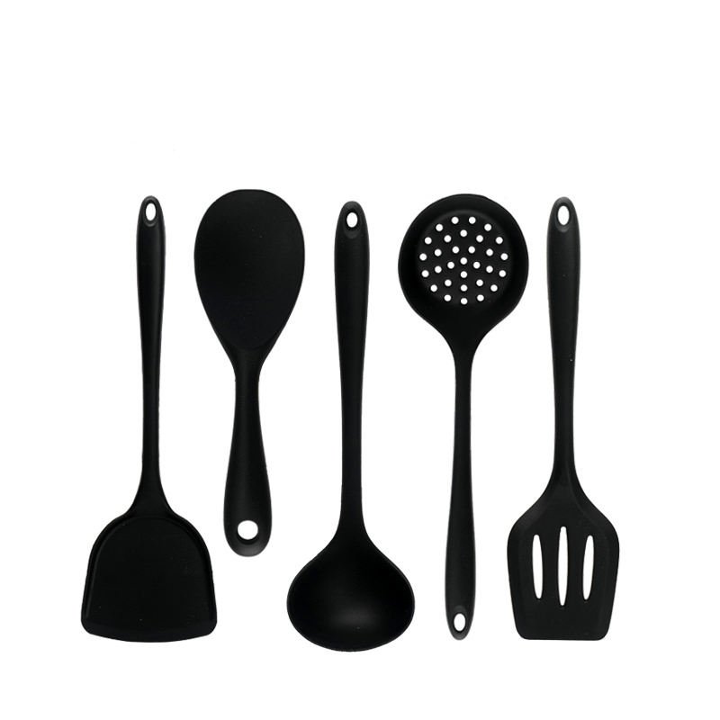 Silicone Cooking Utensils Set Non-stick Cookware The wooden handle Easy to clean Egg Beaters Shovel Spoon Soup Cooking Tool Sets