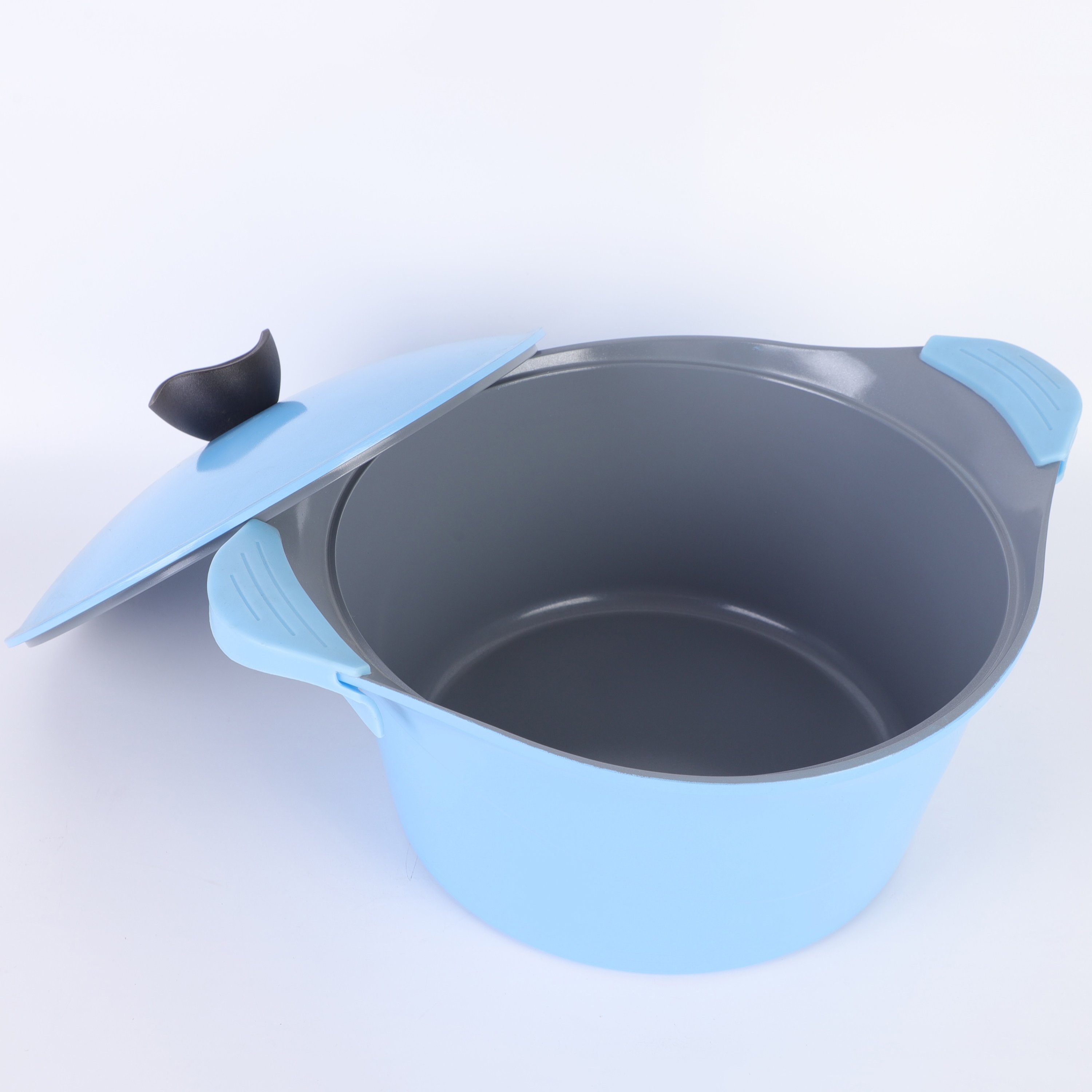 Hot Sale 5 Pcs Kitchen Blue Pots And Pans AluminiumNon Stick Cookware Sets
