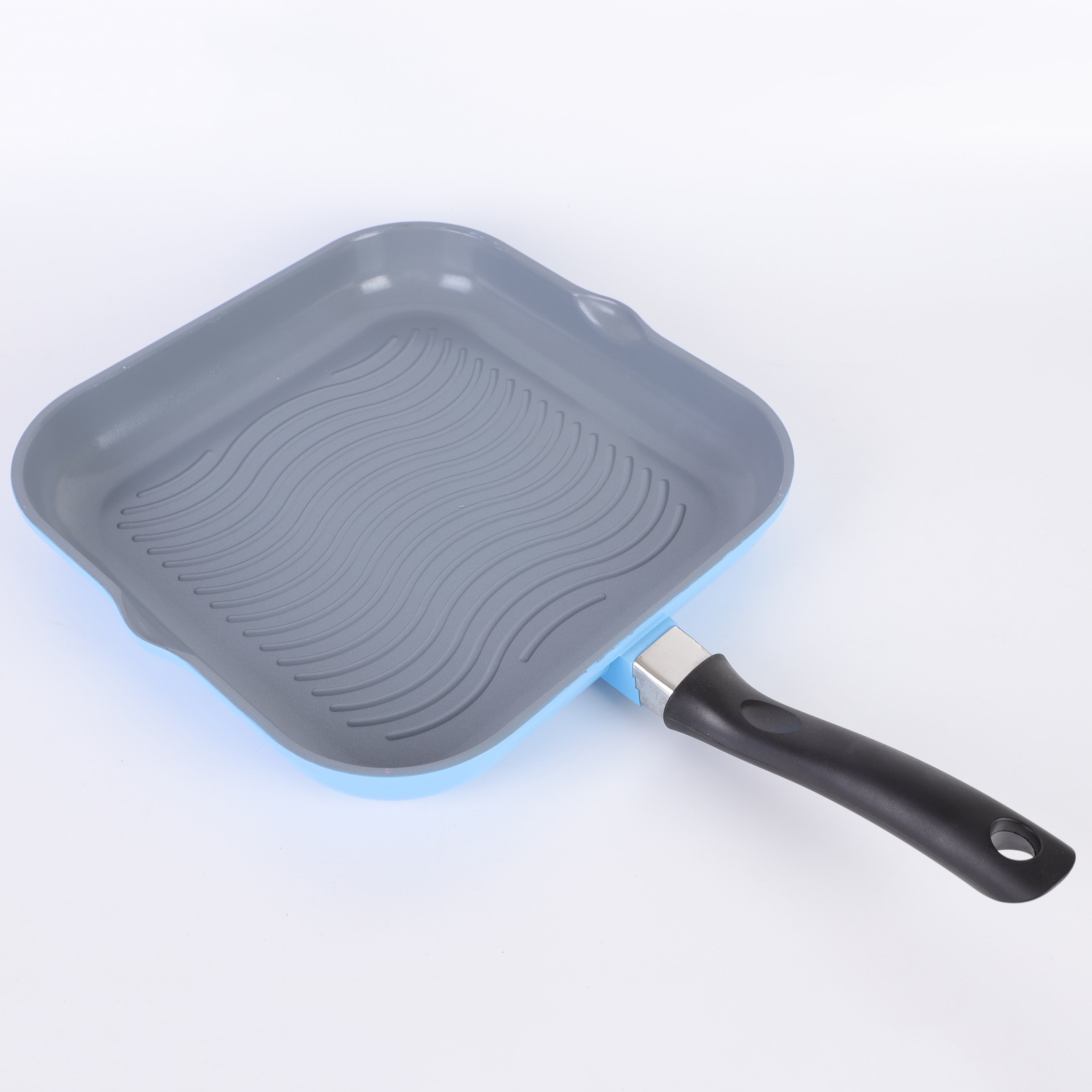 Hot Sale 5 Pcs Kitchen Blue Pots And Pans AluminiumNon Stick Cookware Sets