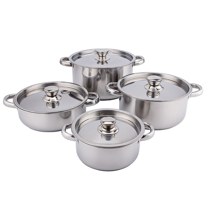 Hot multi-functional kitchen stainless steel tableware cover eight-piece stockpot with cover