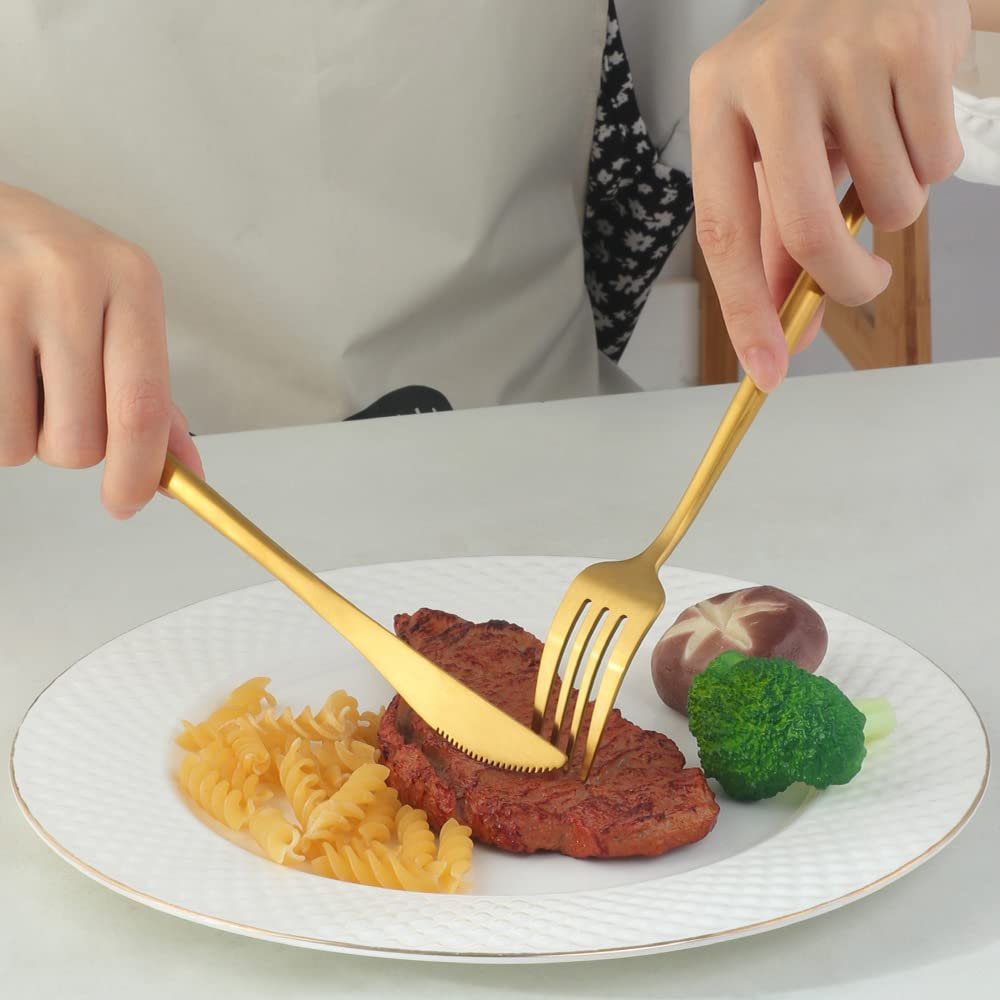 Original Bulk Gold Flatware Vente Chaude Couverts En Acier Villeroy & Boch Piemont 5 Piece Wedding Cutlery Set