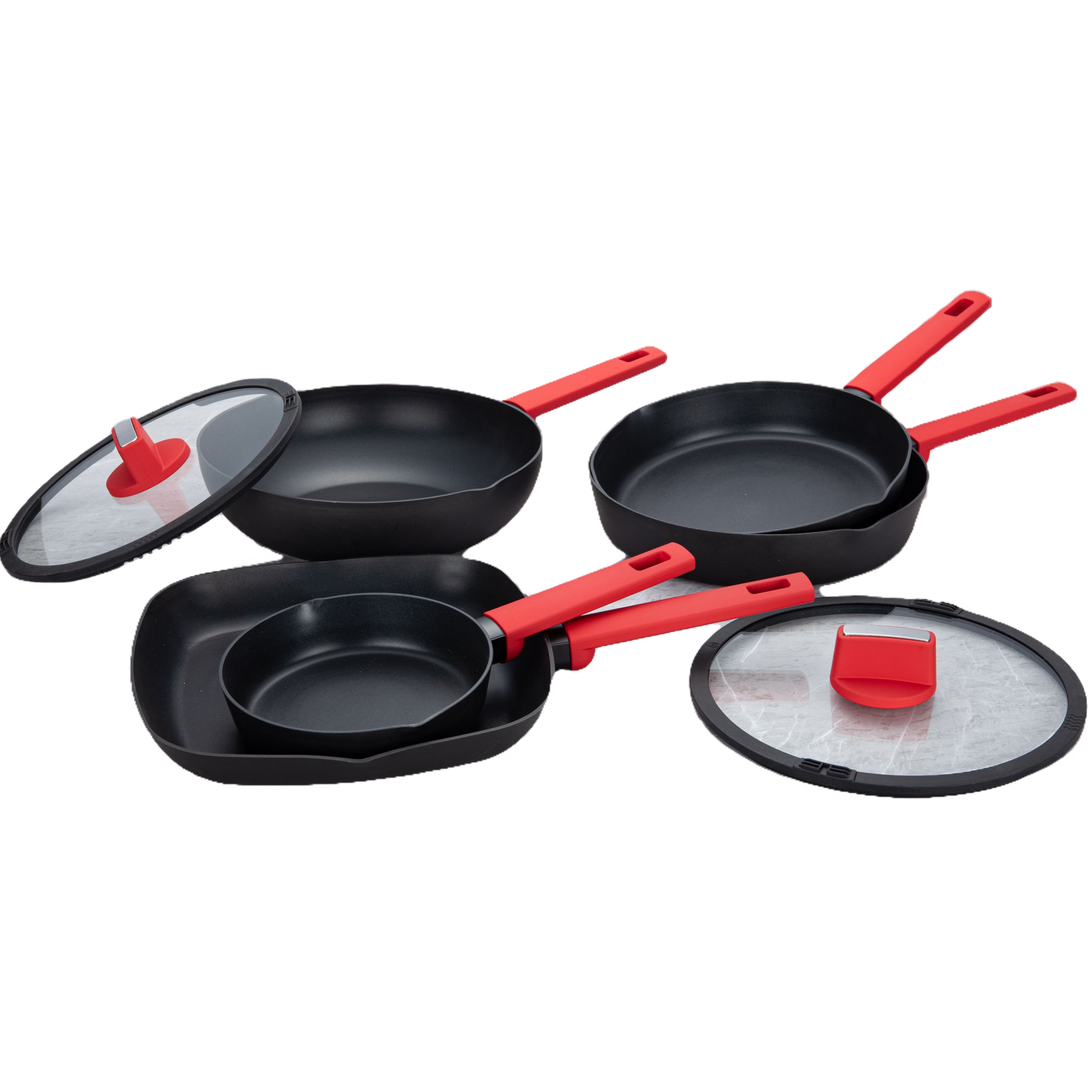 Wholesale 35pcs Aluminum Silicone handle cookware set
