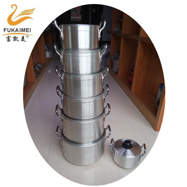 7pcs aluminum satin finished cookware set /5.7/6.3/6.5KG ALUMINUM COOKING POT