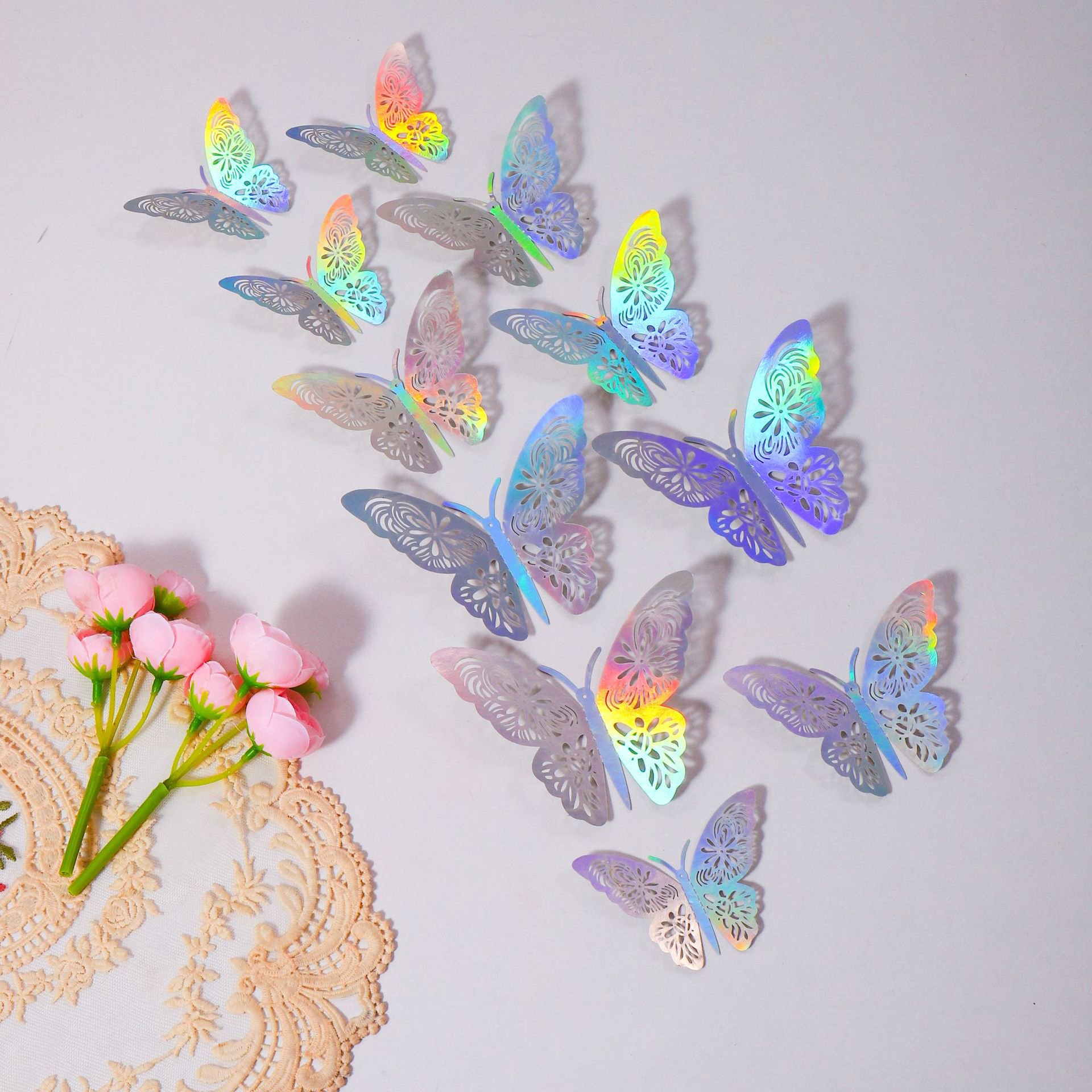 Butterfly sticker Three-Dimensional Butterfly Home Decoration Butterfly Wall Stickers Wedding Party Supplies