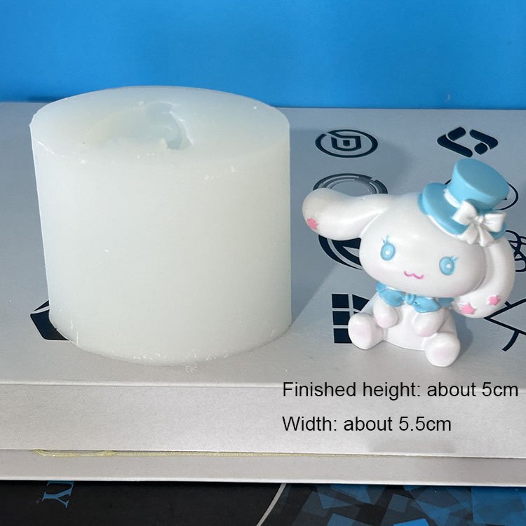 3D Mini Cartoon Anime Doll Candle Silicone Mold DIY Resin Gypsum Carving Hand Soap Aromatherapy Jewelry Home Desktop Decoration