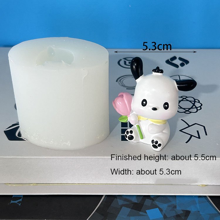 3D Mini Cartoon Anime Doll Candle Silicone Mold DIY Resin Gypsum Carving Hand Soap Aromatherapy Jewelry Home Desktop Decoration