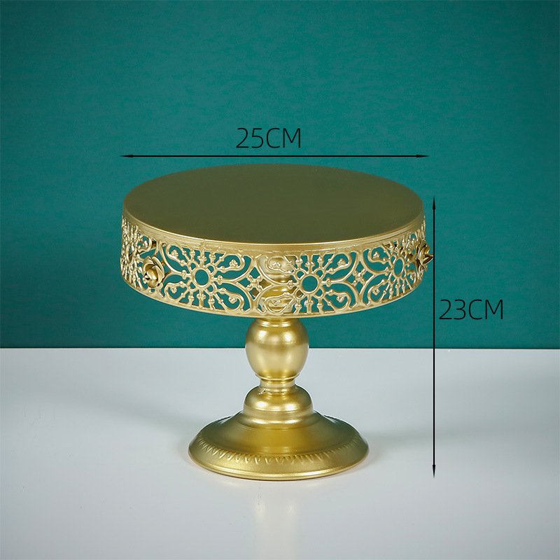 wholesale gold party table decoration dim sum rack wedding dessert plate cake stand topper