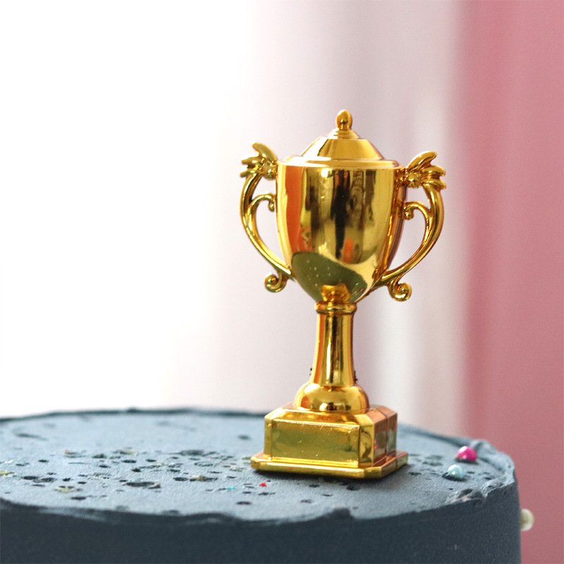 Trophy birthday cake toppers Winner Award Birthday Decorative wholesale cake toppers Trophies birthday decorations for parties