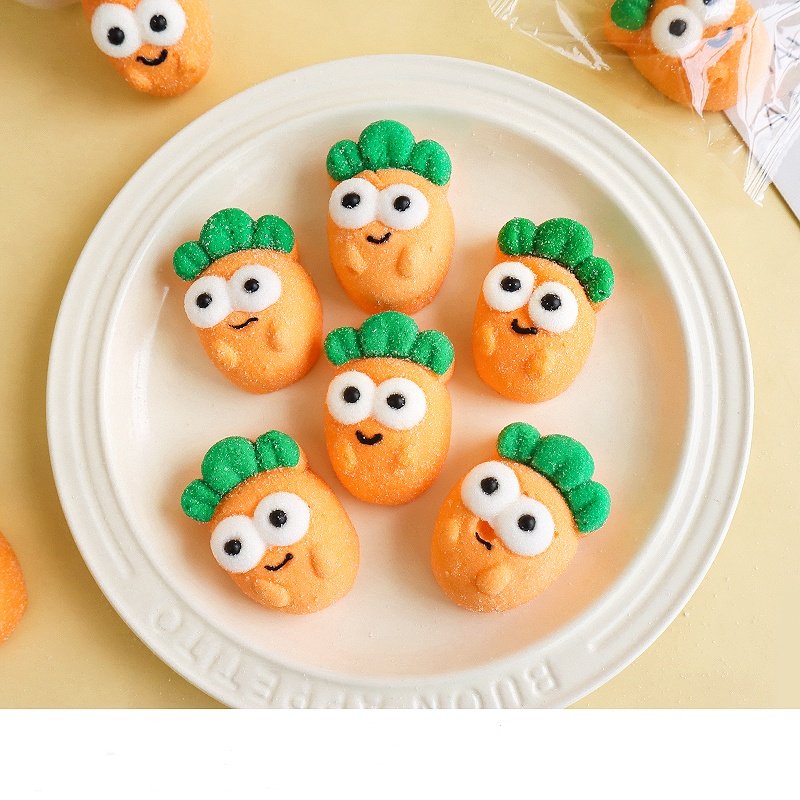 Hot selling 3D animal Marshmallow Candy Cake Decoration Supplies For Kids Snack dessert fruity flavor Cartoon Marshmallow