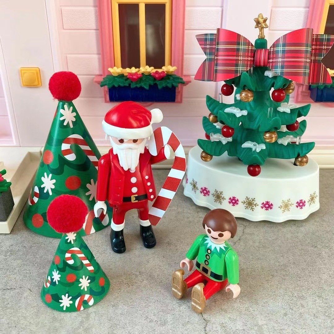 2024 Christmas Birthday Cake Topper Decoration Merry Christmas Cartoon Cake Topper for Home Xmas Party Gift Baking Supplies