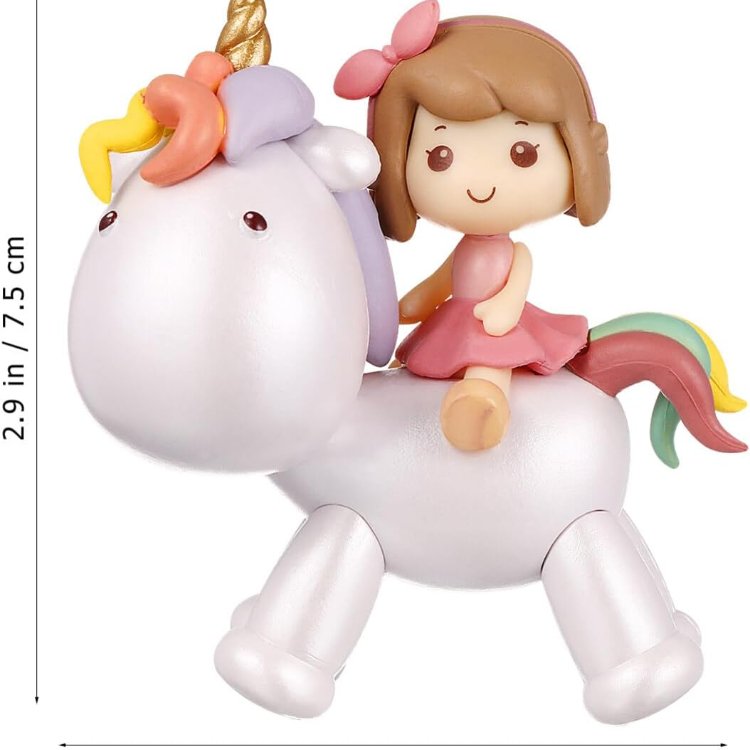 Mini Cartoon Unicorn Cake Topper Toy Doll Set Cute Figurine Cake Decoration for Girls Birthday Party Decoration Supplies