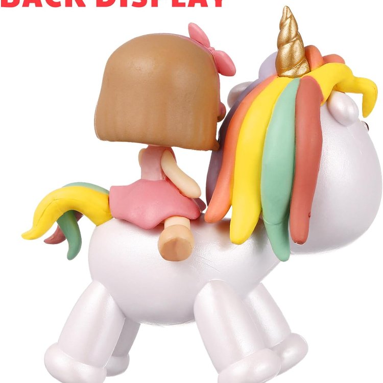 Mini Cartoon Unicorn Cake Topper Toy Doll Set Cute Figurine Cake Decoration for Girls Birthday Party Decoration Supplies