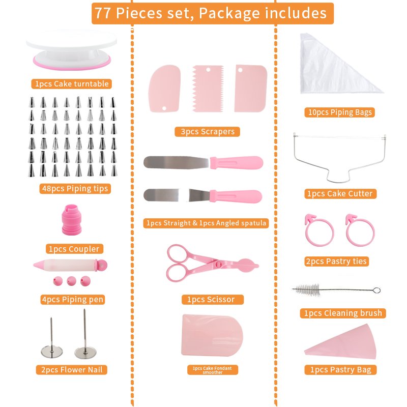 73 Piece Rich Cake Decoration Measuring Cup Set Cake Cutter Scraper Kitchen Novice Cake Tools Decoration Kit baking Tools