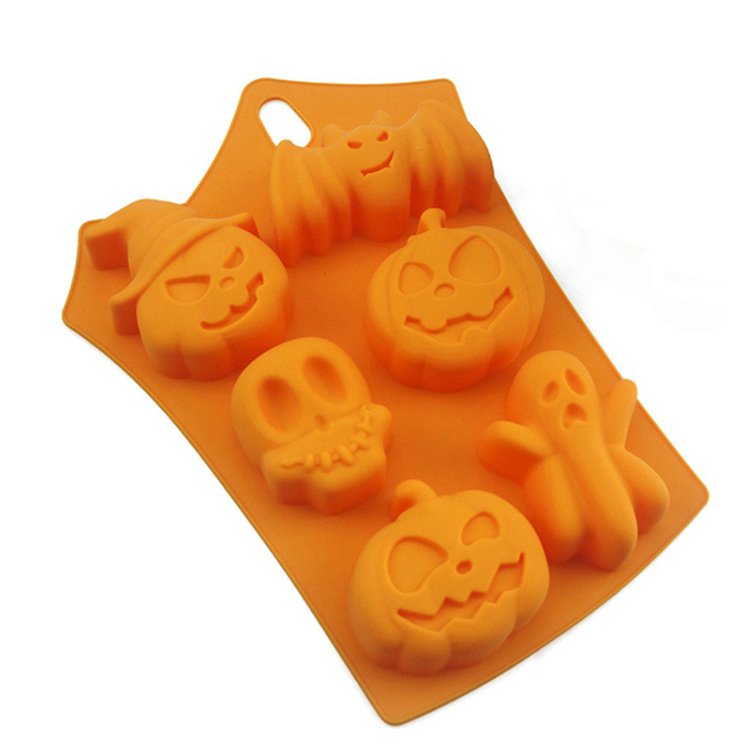 Halloween Supplies Pumpkin Shape Silicone Mold Baking Cake Pastry Tools Cake Decorating Tools Funny Shape Halloween Silicon Mold