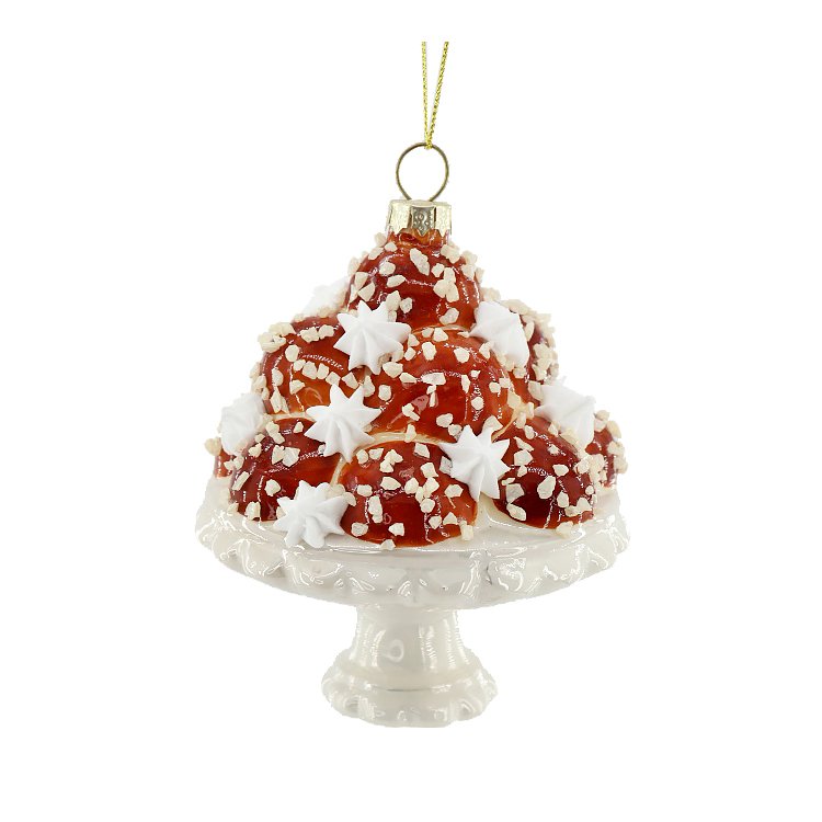 Customized Personalised Party Cake Dessert Blown Glass Hanging Ornaments Christmas Cake Decorations