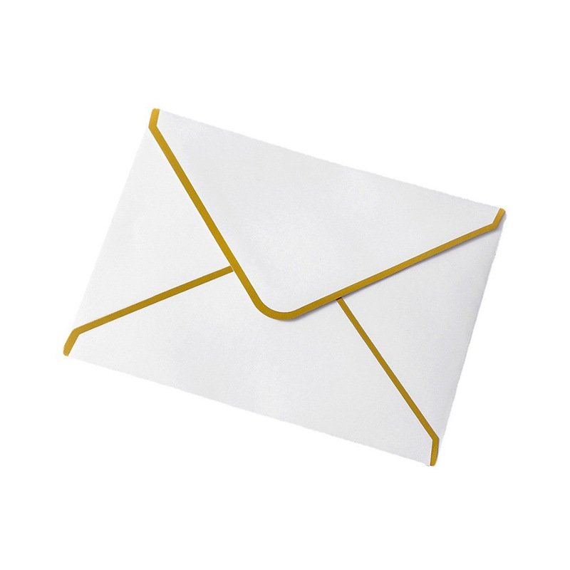 Ychon 5x7 envelopes for invitations with gold border V-flap for greeting cards invitation envelopes for party
