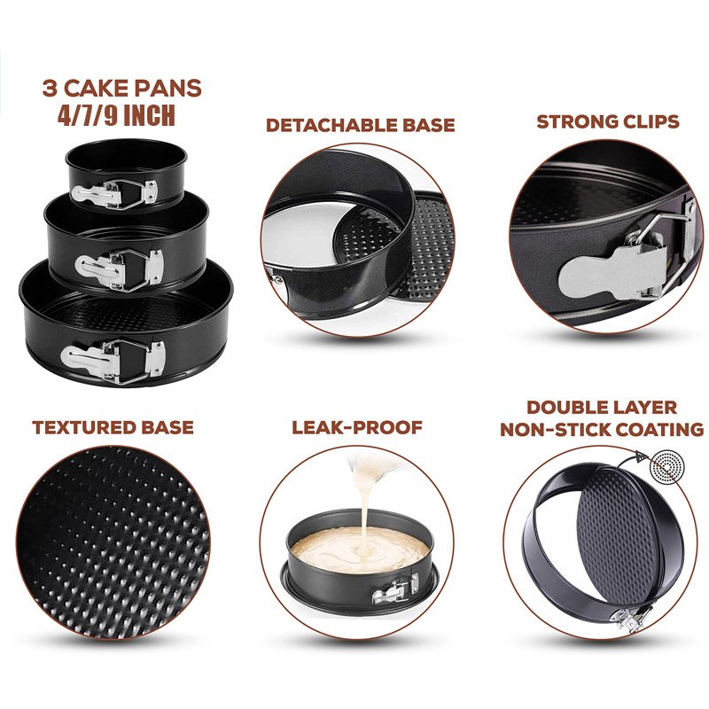 100 464pcs Cake stand for Baking Cake Decorating Supplies with Non-Stick 4 7 9 inches Springform Pans Set and Icing Tips