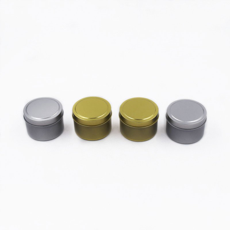 Hot Selling Round Seamless 2oz 4oz 6oz 8oz Tin Empty Metal Jar with Lid for Food Storage