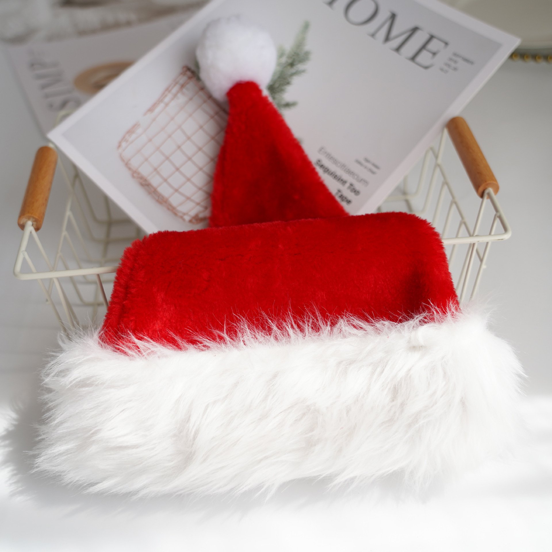 Orangee Extra Thicken Classic Christmas Hat Xmas Holiday Hat For Adults And Children Unisex Velvet Comfort Santa Hat