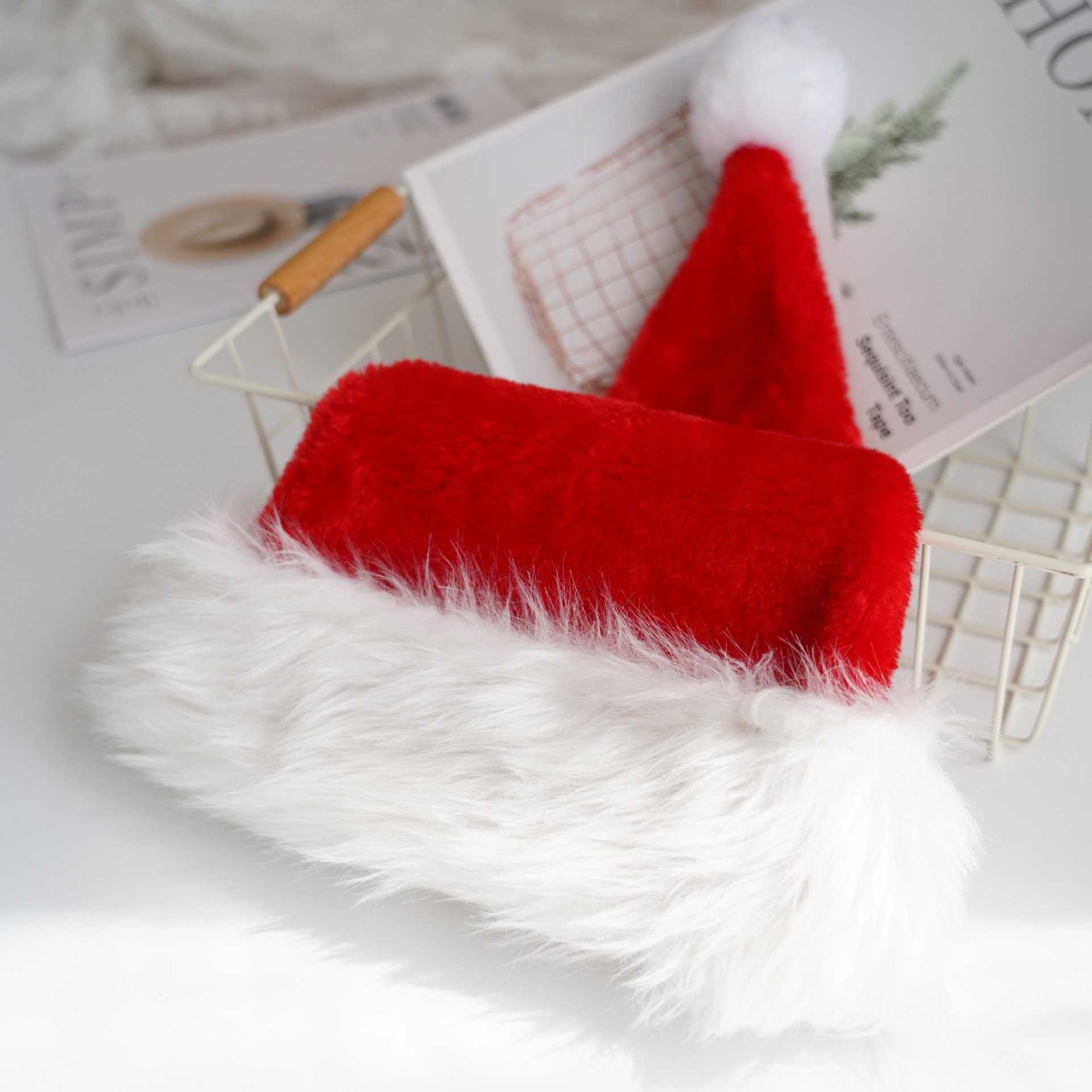 Orangee Extra Thicken Classic Christmas Hat Xmas Holiday Hat For Adults And Children Unisex Velvet Comfort Santa Hat
