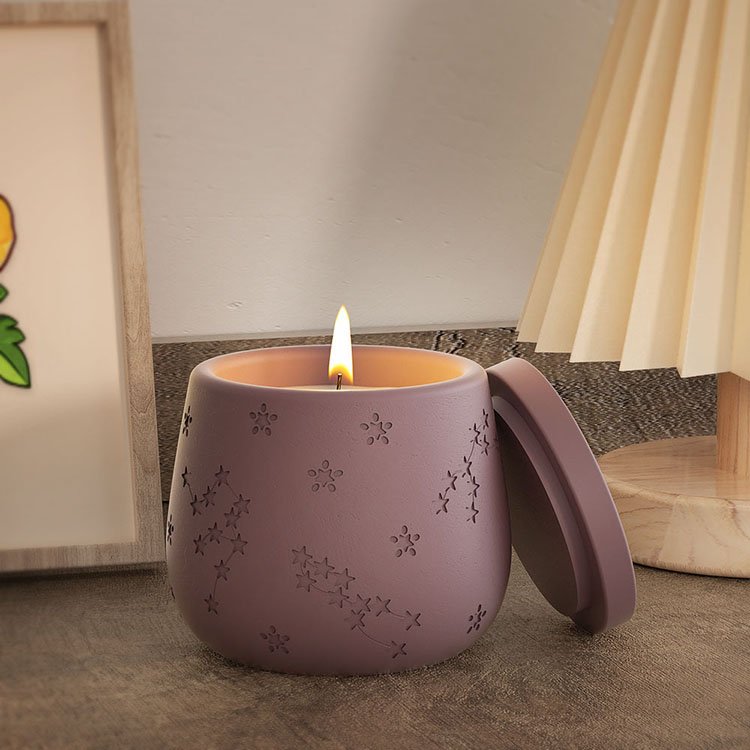 Constellation Pudding Candle Jar Silicone Mold Storage Box With Lid Candle Container Casting Mold DIY Aromatherapy Candle Making