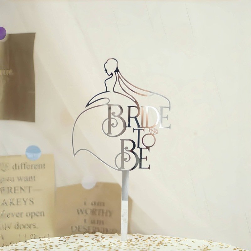 Bride to be cake topper bridal shower cake Decoration party supplies acrylic cake topper