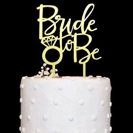 Bride to be cake topper bridal shower cake Decoration party supplies acrylic cake topper