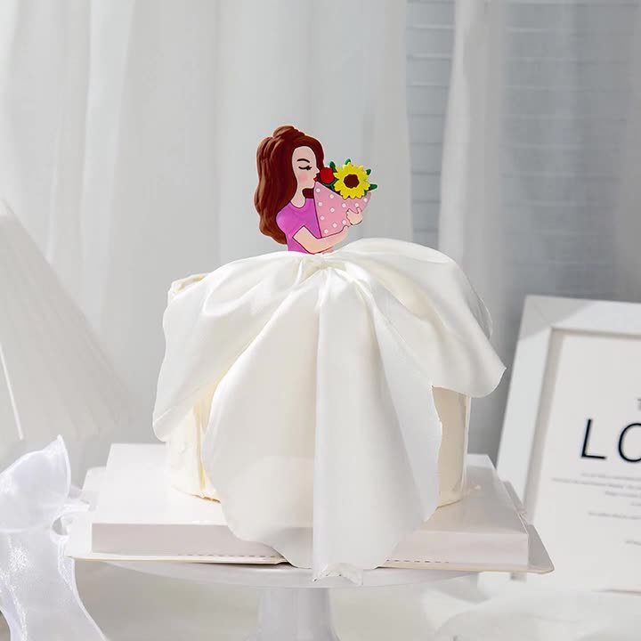New Creative Pretty Dress Cake Insert Card Sexy Goddess Cake Decoration Cake Topper