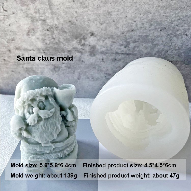 YS DIY Christmas Themed Mold Silicone Making Chocolate Tool Christmas Tree Snowflake Santa Elk Scented Candle Plaster Mould Gift